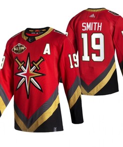 Men Vegas Golden Knights 19 Reilly Smith 2023 All-Star Red Jersey Reverse Retro Jersey - Robokeg