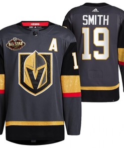 Men Vegas Golden Knights 19 Reilly Smith Alternate Primegreen Black Jersey 2023 All-Star Jersey - Robokeg
