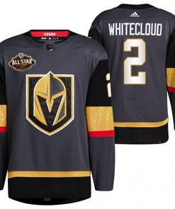Men Vegas Golden Knights 2 Zach Whitecloud Alternate Primegreen Black Jersey 2023 All-Star Jersey - Robokeg