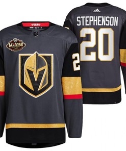 Men Vegas Golden Knights 20 Chandler Stephenson Alternate Primegreen Black Jersey 2023 All-Star Jersey - Robokeg
