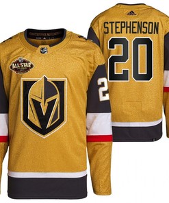 Men Vegas Golden Knights 20 Chandler Stephenson Primegreen Gold Jersey 2023 All-Star Jersey - Robokeg