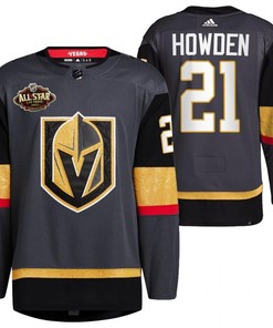 Men Vegas Golden Knights 21 Brett Howden Alternate Primegreen Black Jersey 2023 All-Star Jersey - Robokeg