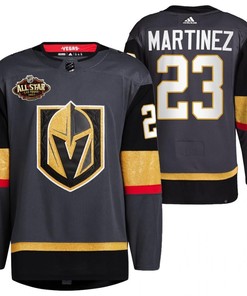Men Vegas Golden Knights 23 Alec Martinez Alternate Primegreen Black Jersey 2023 All-Star Jersey - Robokeg