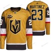 Men Vegas Golden Knights 23 Alec Martinez Primegreen Gold Jersey 2023 All-Star Jersey - Robokeg