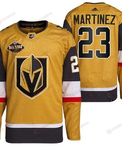 Men Vegas Golden Knights 23 Alec Martinez Primegreen Gold Jersey 2023 All-Star Jersey - Robokeg