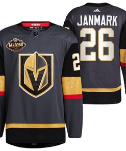Men Vegas Golden Knights 26 Mattias Janmark Alternate Primegreen Black Jersey 2023 All-Star Jersey - Robokeg