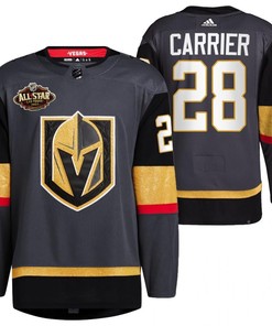 Men Vegas Golden Knights 28 William Carrier Alternate Primegreen Black Jersey 2023 All-Star Jersey - Robokeg