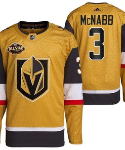 Men Vegas Golden Knights 3 Brayden McNabb Primegreen Gold Jersey 2023 All-Star Jersey - Robokeg