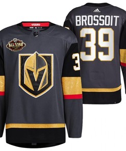 Men Vegas Golden Knights 39 Laurent Brossoit Alternate Primegreen Black Jersey 2023 All-Star Jersey - Robokeg