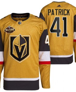 Men Vegas Golden Knights 41 Nolan Patrick Primegreen Gold Jersey 2023 All-Star Jersey - Robokeg