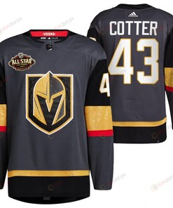 Men Vegas Golden Knights 43 Paul Cotter Primegreen Black Jersey 2023 All-Star Jersey - Robokeg