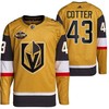 Men Vegas Golden Knights 43 Paul Cotter Primegreen Gold Jersey 2023 All-Star Jersey - Robokeg