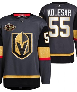 Men Vegas Golden Knights 55 Keegan Kolesar Alternate Primegreen Black Jersey 2023 All-Star Jersey - Robokeg