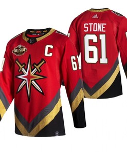 Men Vegas Golden Knights 61 Mark Stone 2023 All-Star Red Jersey Reverse Retro Jersey - Robokeg