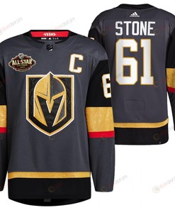 Men Vegas Golden Knights 61 Mark Stone Alternate Primegreen Black Jersey 2023 All-Star Jersey - Robokeg