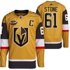 Men Vegas Golden Knights 61 Mark Stone Primegreen Gold Jersey 2023 All-Star Jersey - Robokeg