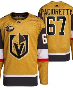 Men Vegas Golden Knights 67 Max Pacioretty Primegreen Gold Jersey 2023 All-Star Jersey - Robokeg