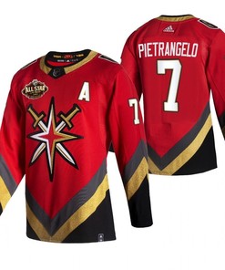 Men Vegas Golden Knights 7 Alex Pietrangelo 2023 All-Star Red Jersey Reverse Retro Jersey - Robokeg