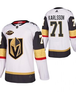 Men Vegas Golden Knights 71 William Karlsson 2023 All-Star White Jersey Away Jersey - Robokeg