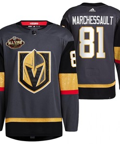 Men Vegas Golden Knights 81 Jonathan Marchessault Alternate Primegreen Black Jersey 2023 All-Star Jersey - Robokeg