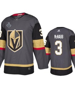 Men Vegas Golden Knights Brayden McNabb 3 Home Gray Jersey Jersey - Robokeg