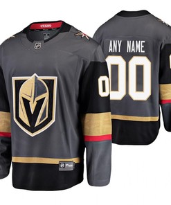 Men Vegas Golden Knights Custom 00 Gray Home Breakaway Player Jersey Jersey - Robokeg