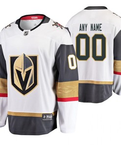 Men Vegas Golden Knights Custom 00 White Away Player Jersey Jersey - Robokeg