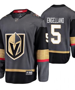 Men Vegas Golden Knights Deryk Engelland 5 Gray Home Breakaway Player Jersey Jersey - Robokeg