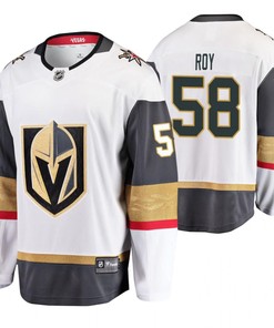 Men Vegas Golden Knights Nicolas Roy 58 Jersey Men Away Breakaway Player Jersey - Robokeg