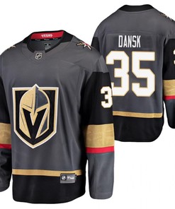 Men Vegas Golden Knights Oscar Dansk 35 Home Breakaway Player Black Jersey Jersey - Robokeg
