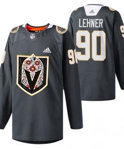 Men Vegas Golden Knights Robin Lehner 90 Gray 2023 Latino Heritage Night Special Jersey Jersey - Robokeg