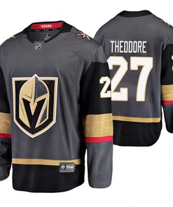 Men Vegas Golden Knights Shea Theodore 27 Gray Home Breakaway Player Jersey Jersey - Robokeg