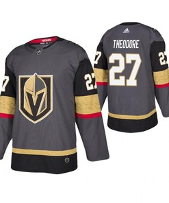 Men Vegas Golden Knights Shea Theodore 27 Gray Player Jersey Jersey - Robokeg