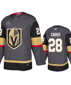 Men Vegas Golden Knights William Carrier 28 Home Gray Jersey Jersey - Robokeg
