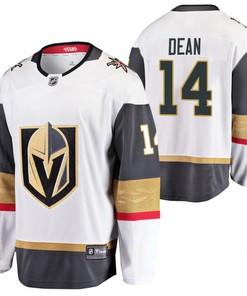 Men Zach Dean 14 2023 Draft Vegas Golden Knights Away Jersey White - Robokeg