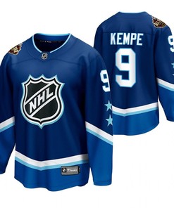 Men's Adrian Kempe Kings Blue 2022 All-Star 9 Jersey Western Conference Jersey - Robokeg