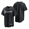 Mens Atlanta Braves Mlb Team 2020 Alternate Black Jersey Gift For Braves Fans Baseball Fans - Robokeg
