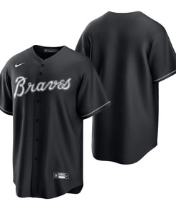 Mens Atlanta Braves Mlb Team 2020 Alternate Black Jersey Gift For Braves Fans Baseball Fans - Robokeg