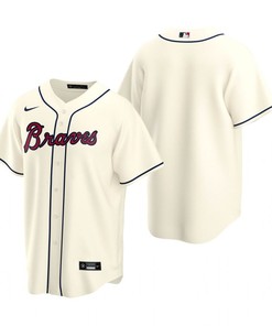 Mens Atlanta Braves Mlb Team 2020 Alternate Cream Jersey Gift For Braves Fans Baseball Fans - Robokeg