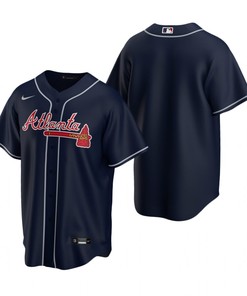 Mens Atlanta Braves Mlb Team 2020 Alternate Navy Jersey Gift For Braves Fans Baseball Fans - Robokeg