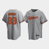 Men's Baltimore Orioles 33 Eddie Murray Gray Road Jersey - Robokeg