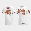 Men's Baltimore Orioles 45 Keegan Akin White Home Jersey - Robokeg