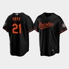 Men's Baltimore Orioles Austin Hays 21 Alternate Black Jersey - Robokeg