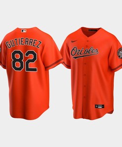 Men's Baltimore Orioles Kelvin Gutierrez 82 Alternate Team Orange Jersey - Robokeg