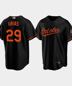Men's Baltimore Orioles Ramon Urias 29 Alternate Black Jersey - Robokeg