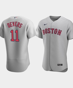 Men's Boston Red Sox 11 Rafael Devers Gray Road Jersey - Robokeg