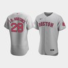 Men's Boston Red Sox 28 J.D. Martinez Gray Road Jersey - Robokeg