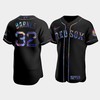 Men's Boston Red Sox 32 Matt Barnes Black Golden Edition Holographic Jersey - Robokeg