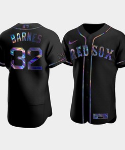 Men's Boston Red Sox 32 Matt Barnes Black Golden Edition Holographic Jersey - Robokeg