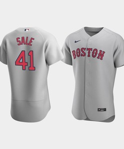 Men's Boston Red Sox 41 Chris Sale Gray Road Jersey - Robokeg